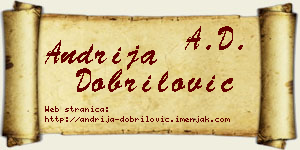 Andrija Dobrilović vizit kartica